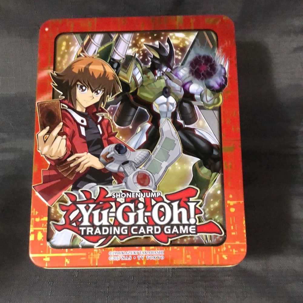 🛍️5/$20🛍️EUC Yu-Gi-Oh! Tin only NO cards. Lid design and lettering are raised.